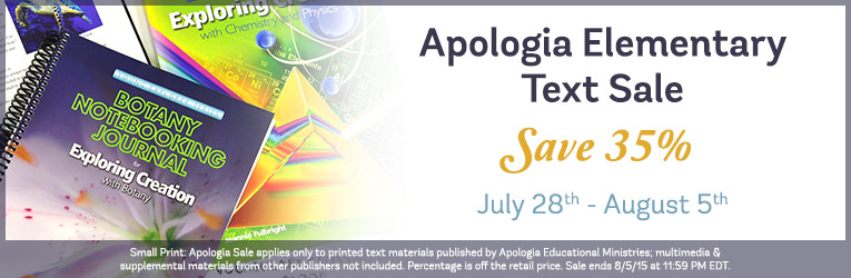 35% Off Apologia Elementary Science Curriculum