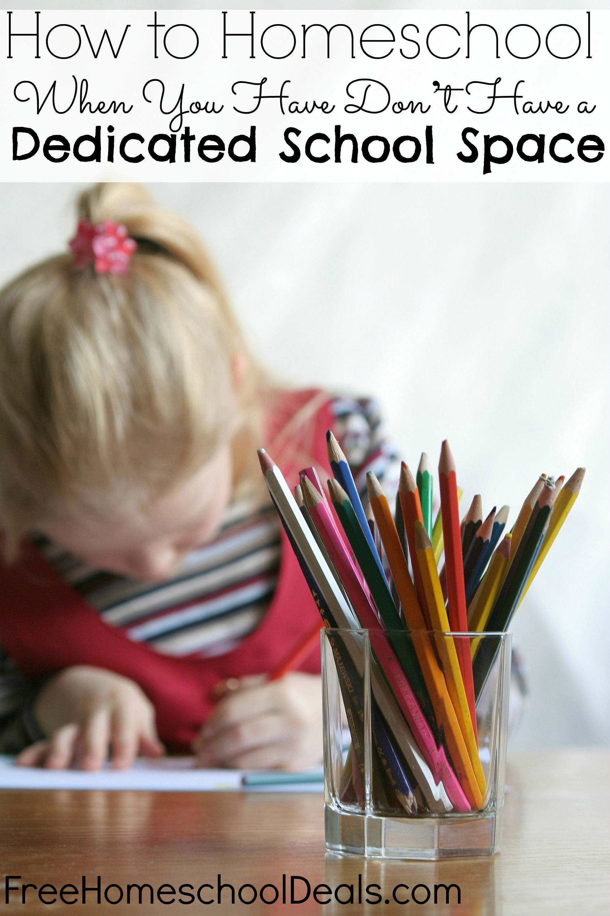 How to Homeschool When You Have Don’t Have a Dedicated School Space Picture