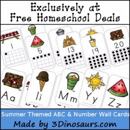 FREE SUMMER THEMED ABC AND NUMBERS PACKS (Instant Download)