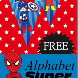 http://www.123homeschool4me.com/2015/07/super-hero-alphabet-pennants.html