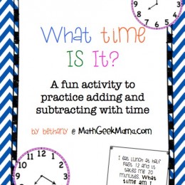 FREE Math Time Activity