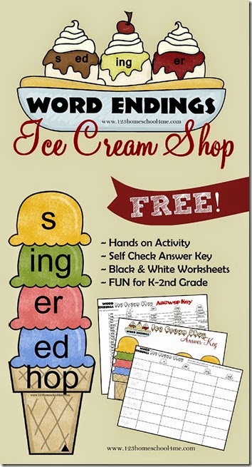 FREE Ice Cream Ending printables