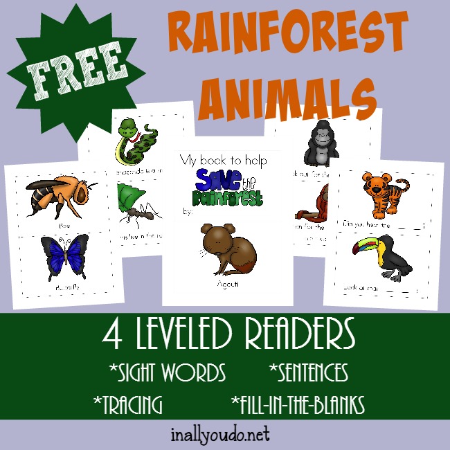 FREE Rain-forest Animals Pack