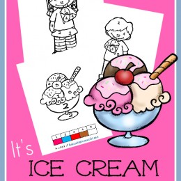 FREE Ice Cream Color By Number