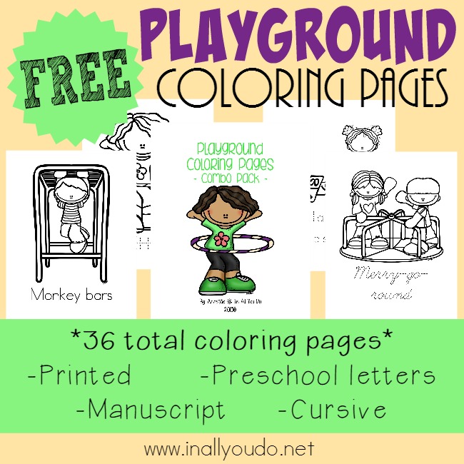 FREE Playground Coloring pages