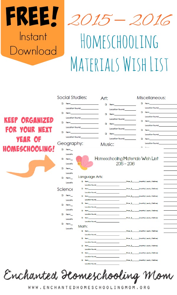 FREE Materials Wish List