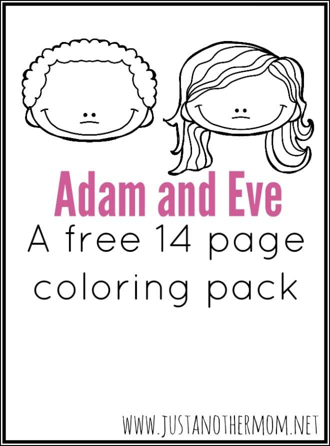 creation of adam and eve coloring pages