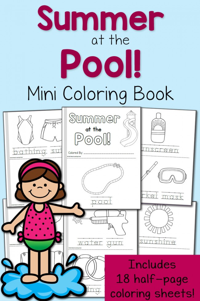 FREE Pool Coloring Pages