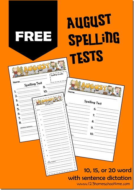 FREE Spelling Tests