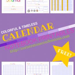 FREE Calendar Notebook