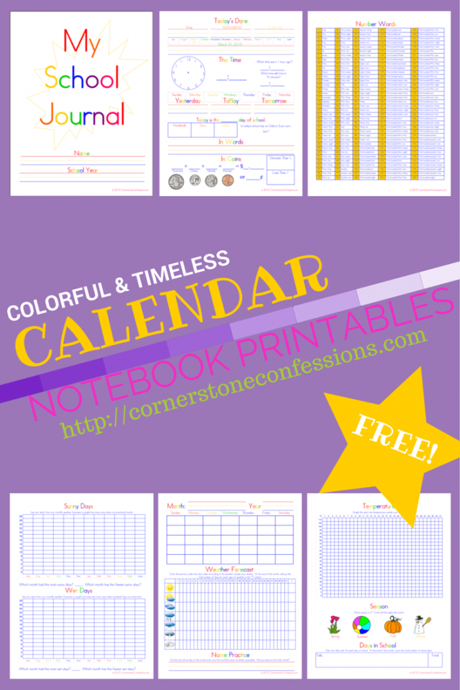 FREE Calendar Notebook