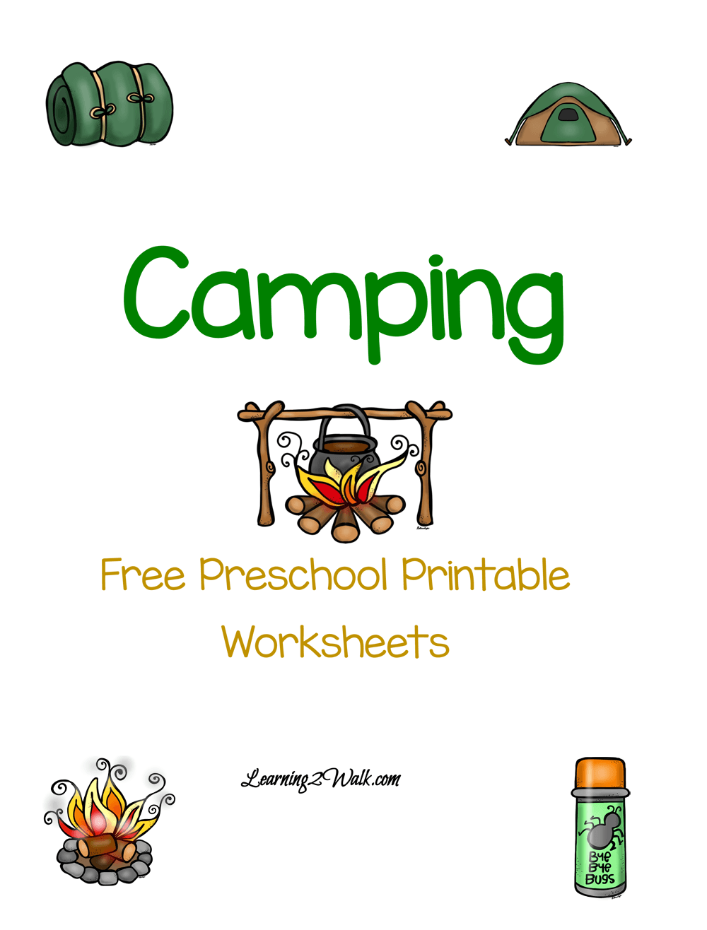 FREE Camping PreK pack