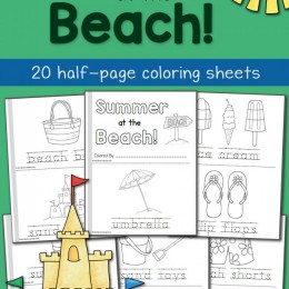 FREE Beach Coloring Pages