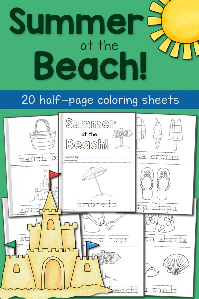 FREE Beach Coloring Pages