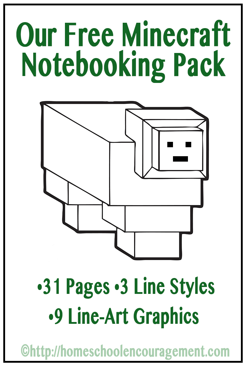 FREE Minecraft Notebooking Pages