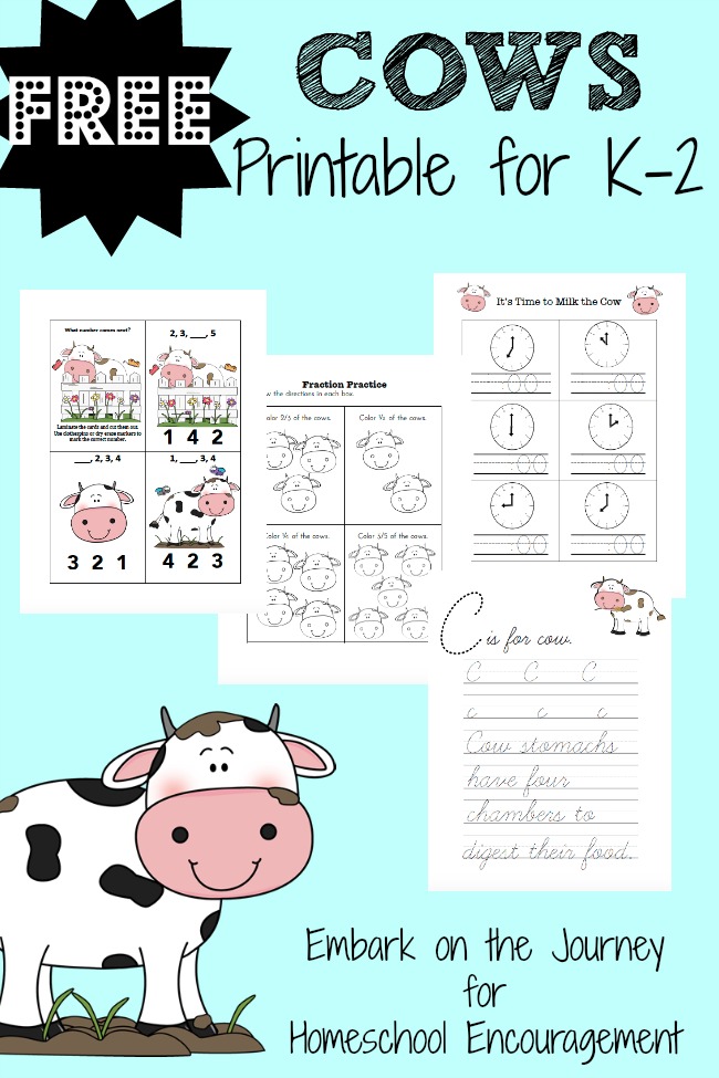 FREE Cow Worksheets