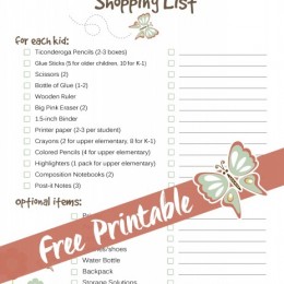 Free Back-to-Homeschool Shopping List