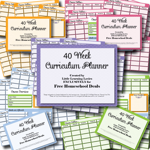 Free 40 Week Homeschool Curriculum Planner – Subscriber Freebie