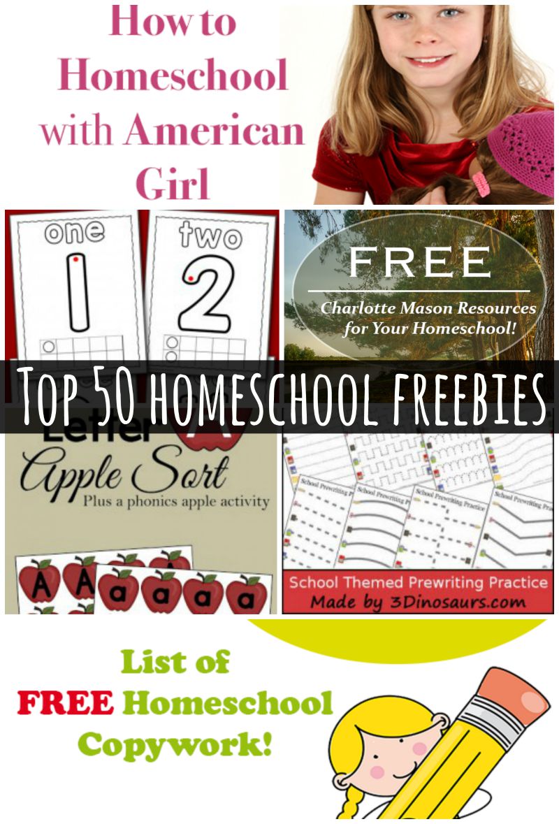 Top 50 HOMESCHOOL FREEBIES of the Past Month!