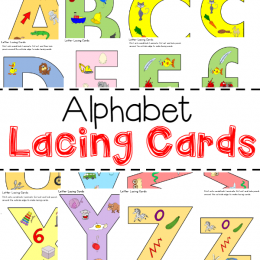 FREE Alphabet Lacing Cards (Instant Download)