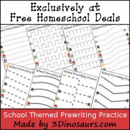 FREE SCHOOL THEMED PREWRITING PACK (Instant Download)