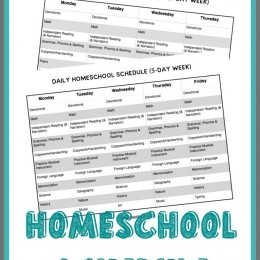 FREE Printable Homeschool Schedule