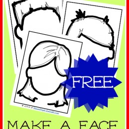 FREE Make a Face Playdough Mat
