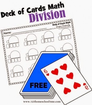 FREE Division Deck of Cards Printables