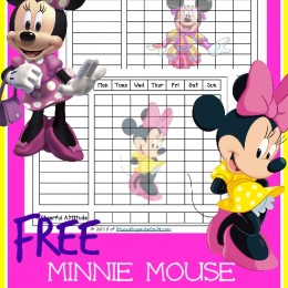 FREE Minnie Mouse Chore Chart