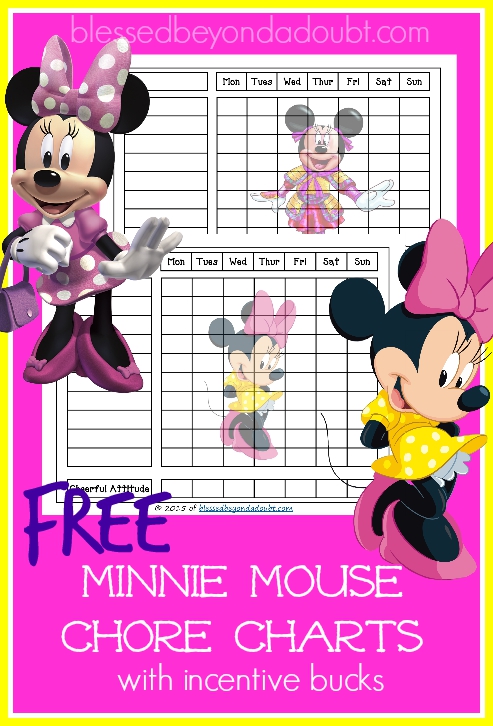 FREE Minnie Mouse Chore Chart