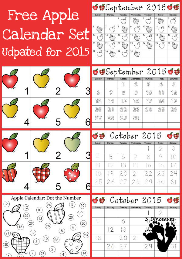 FREE 2015 Apple Calendar Set