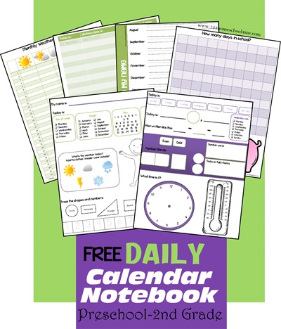 FREE Daily Calendar Notebook