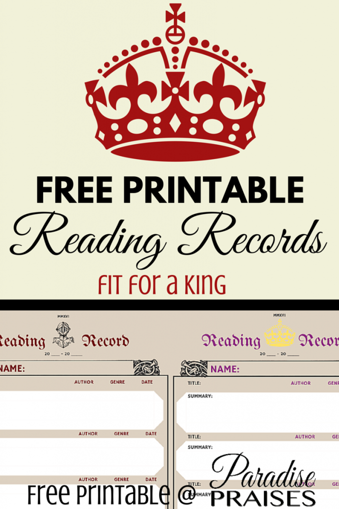 Free Reading Chart Printable