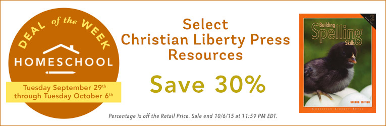 30% Off Christian Liberty Resources