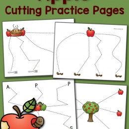 FREE APPLE CUTTING PRACTICE PAGES (instant Download)