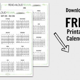 FREE Read Aloud Calendar