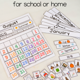 FREE Printable Interactive Preschool Calendar