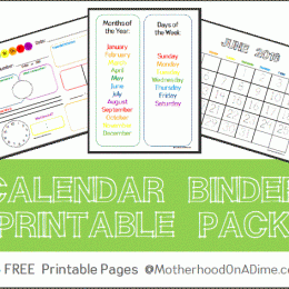 FREE Calendar Binder