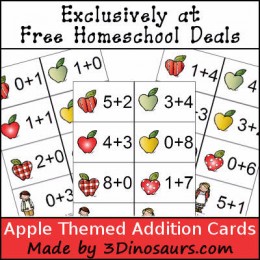 FREE APPLE THEMED ADDITION CARDS (Instant Download)