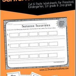 FREE Sentence Scramble Worksheets