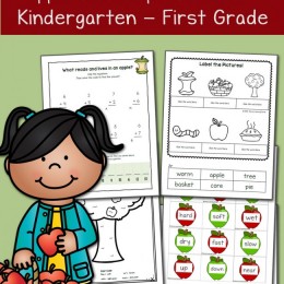 FREE Apple Themed Learning Printables