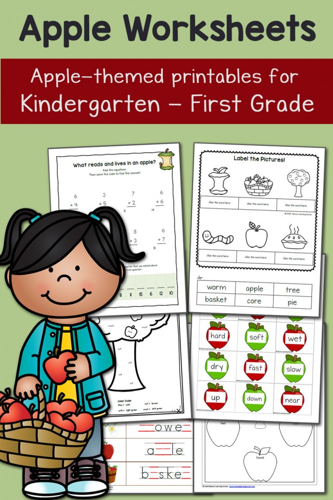 FREE Apple Themed Learning Printables