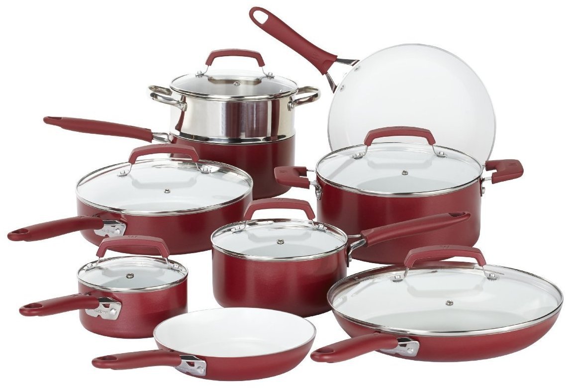 Pure Living Nonstick Ceramic Cookware Set Only $100 - Today Only!