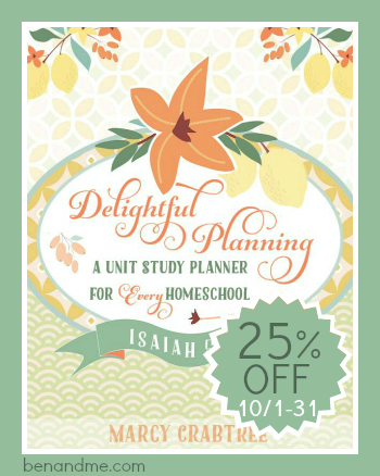 25% Off Delightful Planning Unit Study Planner