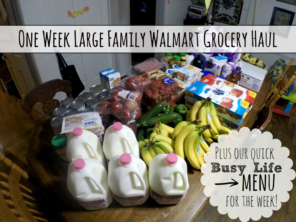 One Week Large Family Walmart Grocery Haul + Busy Life Menu!