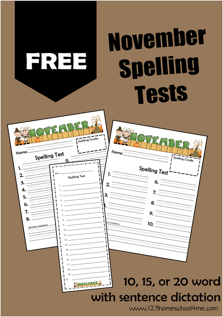 FREE Spelling Tests