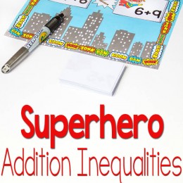 FREE Superhero Math Printable