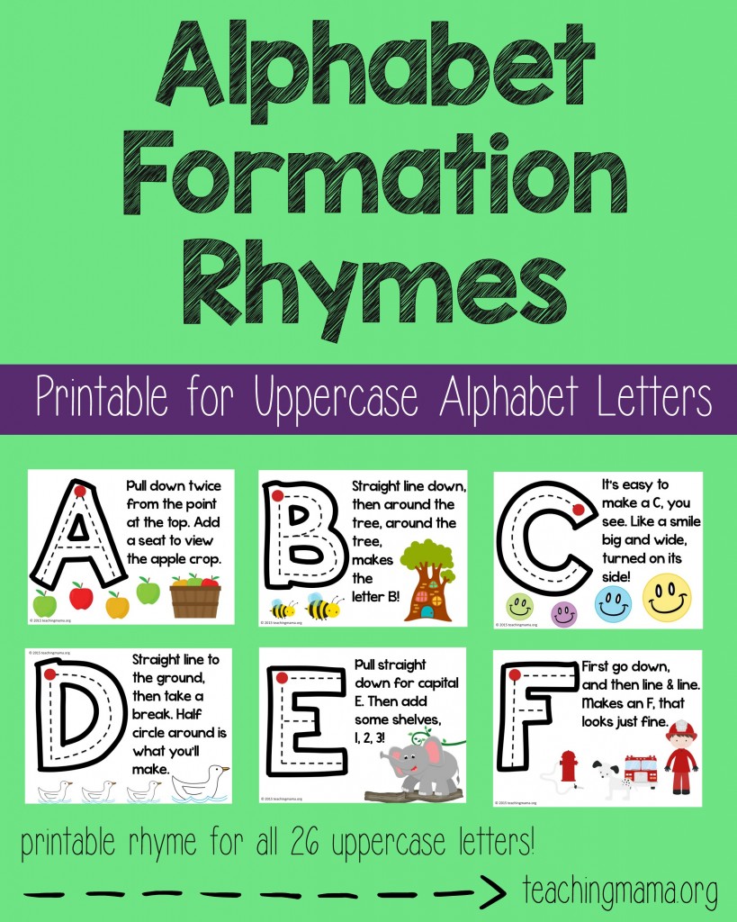 FREE Rhyme Formation Printables