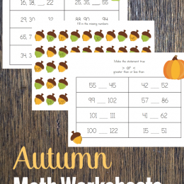 FREE Autumn Math Worksheets