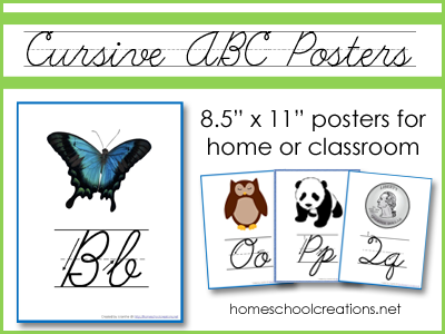 FREE Cursive Posters